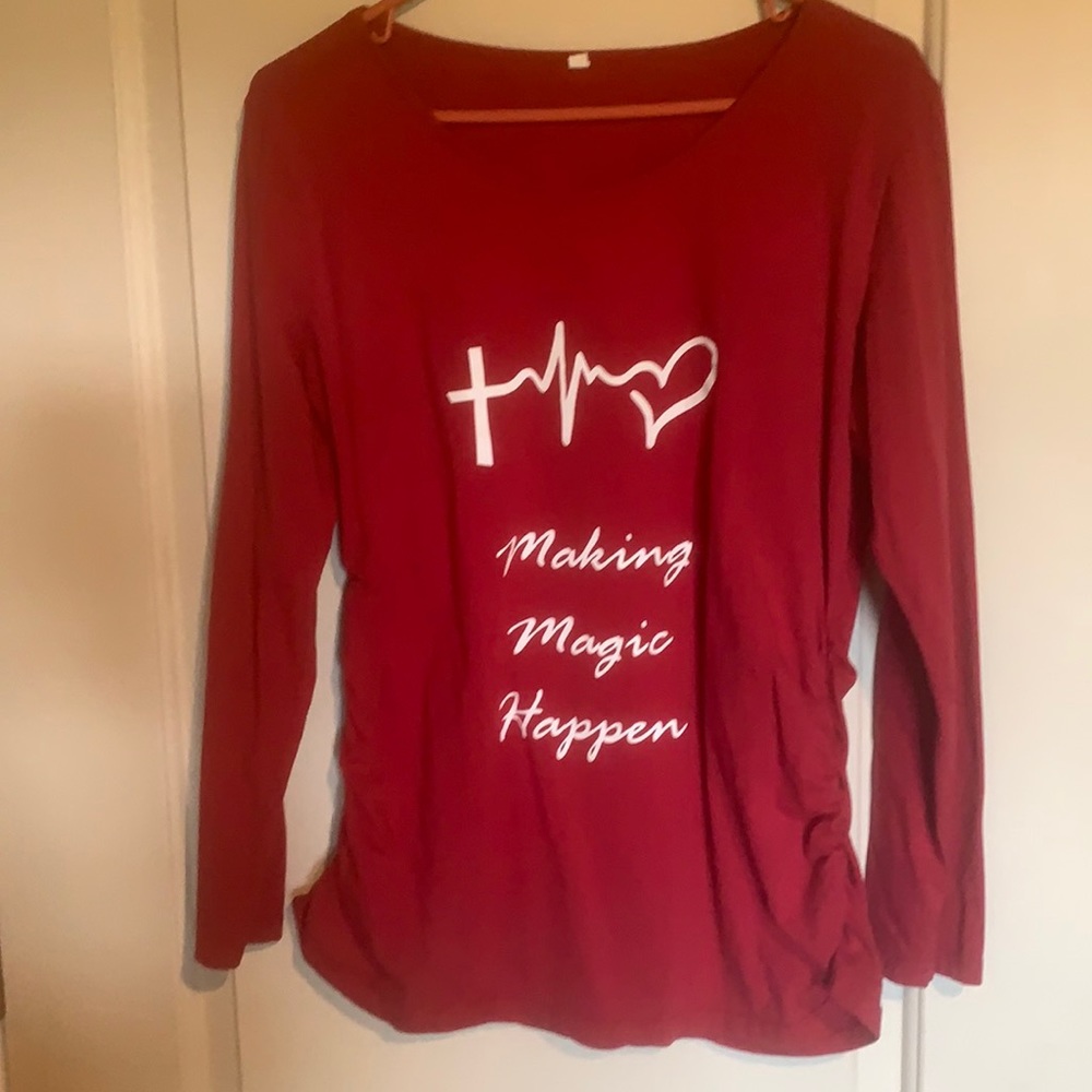 Large Maternity long sleeve shirt